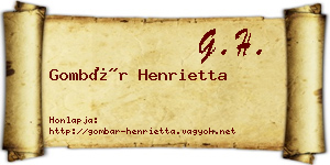 Gombár Henrietta névjegykártya